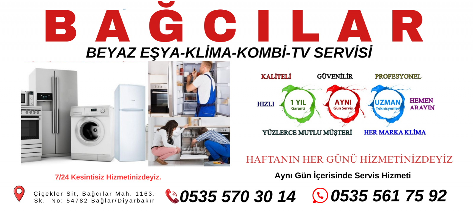 Bağcılar Beyaz Eşya Servisi